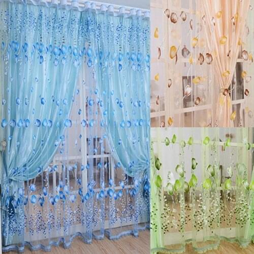 200*100 CM Modern Tulle Curtains Purple Curtains Children Bedroom Door Short Kitchen Window Curtains Kids Drape