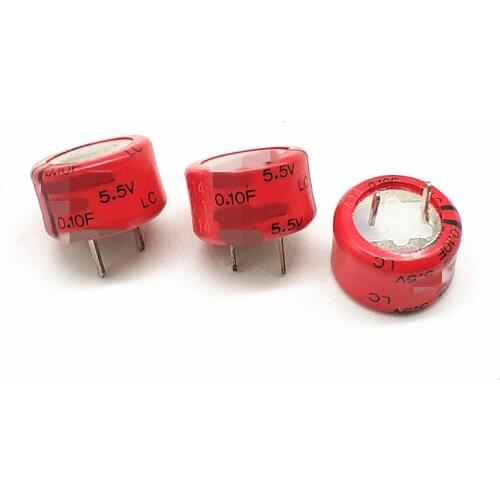 5pcs 5.5V 0.1F LC55104A Energy Storage Memory 5.5V0.1F capacitance