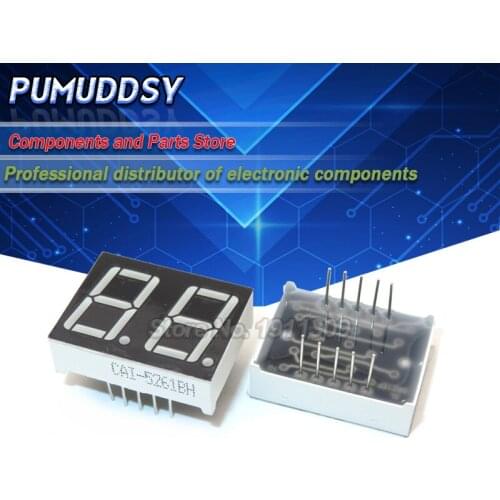 5PCS 7 segment Common Cathode Common Anode 2 Bit digital Tube 0.56inch Red LED Display LED Digital tube