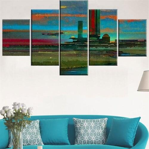 5 Pieces Wall Art Canvas Painting Abstract Poster Modern Living Room Wall Painting Home Decoration Pictures Modular Framework