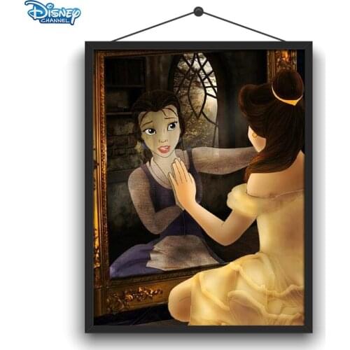 Disney 5D DIY Diamond Painting Princess "Past and Present" Illustration Round Diamond Embroidery Set Handicraft Home Decoration