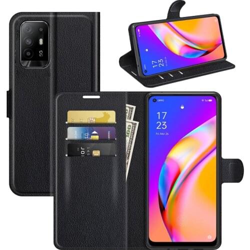 For OPPO A94 5G Case Cover Wallet Leather Flip Leather Phone Case For F19 Pro Plus 5G Stand High Quality Cover For OPPO Reno 5Z