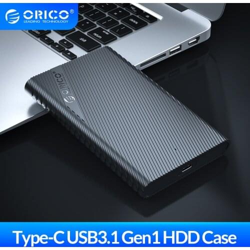 ORICO Type-C Hard Disk Case 2.5 inch USB3.1 Externl HDD Case 4TB 5Gbps UASP HDD Enclosure Box with A to C/C to C Cable