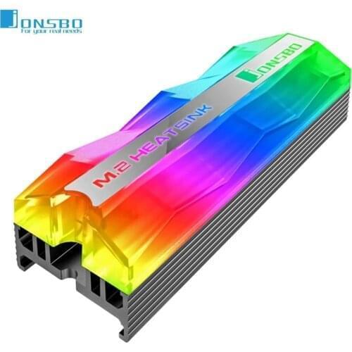 Jonsbo M2 2280 SSD Heatsink ARGB adjustable color 5V 3Pin HD Hard drive Disk Cooler cooing fan Radiator Heat Thermal Dissipation
