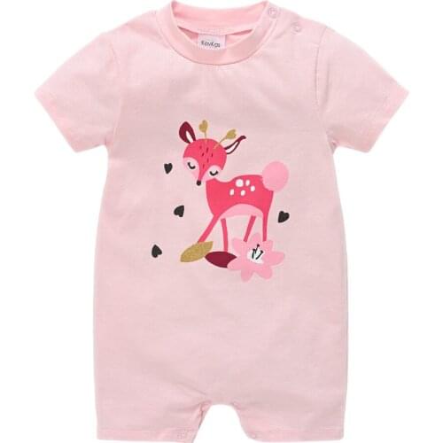 Kavkas Summer Baby Boy Clothes Soft Cotton bebe Romper One Piece Cute Cartoon Print Newborn Boy Girls Clothing