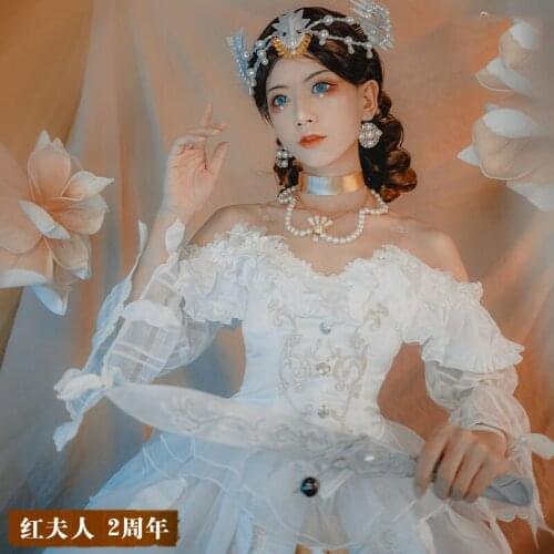 Game Identity V Madame Deficit Mary Bloody Queen 2nd Anniversary Bella Donna Skin Elegant Dress Cosplay Costume Halloween Suits