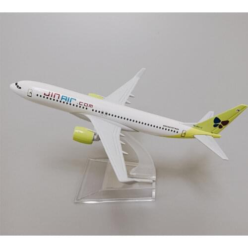 Alloy Metal Korean JIN Air JINAIR Airlines Airplane Model Boeing 737 B737-800 Airways Plane Model Diecast Aircraft Kids 15cm