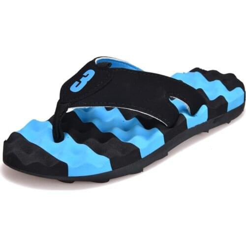 High Quality Summer Mens Slippers Non-slip Beach Sandals Men Summer Massage Flip-flops Fashion Comfortable Breathable Footwear