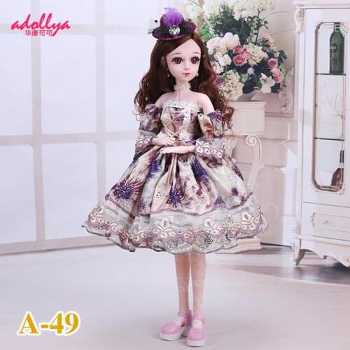 Adollya BJD Doll Clothes 1/3 Lace Dress For Dolls DIY Dress Up Princess Party Dress Doll Accessories Toys For Girls Clothing Toy