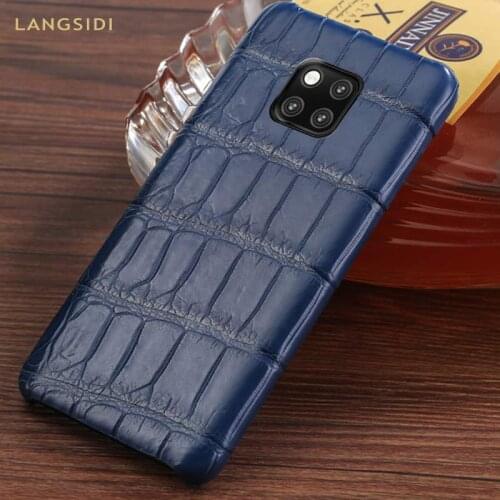 Genuine Crocodile Leather shockproof phone case for Huawei mate 20 P20 P30 Lite P40 pro Cover For honor 10 10I V20 20 Pro 9X 8x
