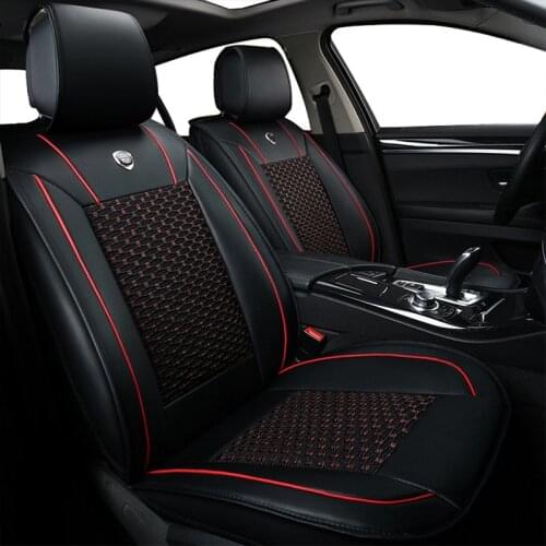 Universal PU Leather Ice Silk car seat covers For Nissan Qashqai Note Murano March Teana Tiida Almera X-trai auto accessories