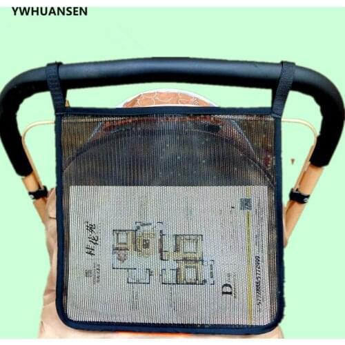 YWHUANSEN Universal Size Stroller Organizer Black Thick Stroller Net Bag Keep Everything in Reach Baby Carriage Accessories 2018
