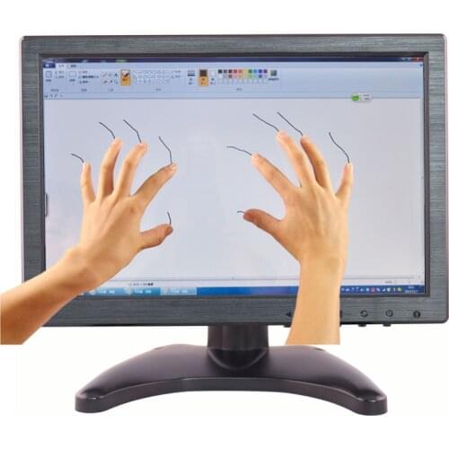 10.1 Inch 1280*800 Plastic Shell Capacitive Touch Screen Monitor 10 Points Touch Monitor with AV/BNC/VGA/HDMI/USB Interface