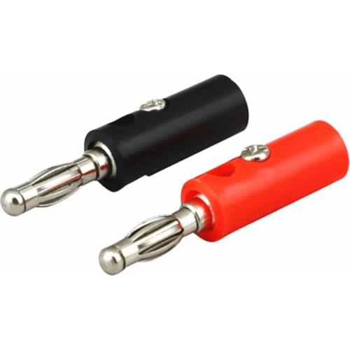 20pcs/10Pairs Nickel Plated Musical Speaker Cable Wire 4MM Banana Plug Connectors