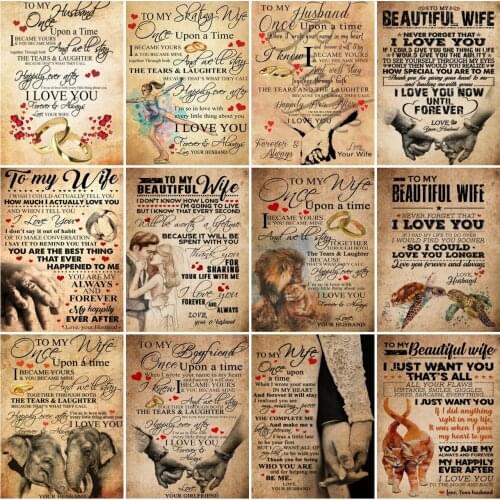 AZQSD Diamond Painting Love Family Cross Stitch Rhinestones Handicraft Full Square Diamond Embroidery Text Mosaic Home Decor