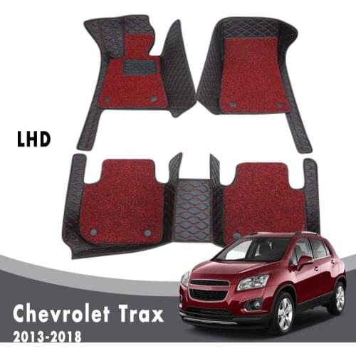 Car Floor Mats Carpets For Chevrolet Trax Tracker Holden 2018 2017 2016 2015 2014 2013 Luxury Double Layer Wire Loop Custom Rugs