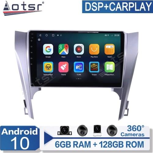 6+128G Android Radio Car Multimedia Video Player For Toyota Camry 12-15 navigation GPS IPS screen PX6 No 2 Din AutoRadio