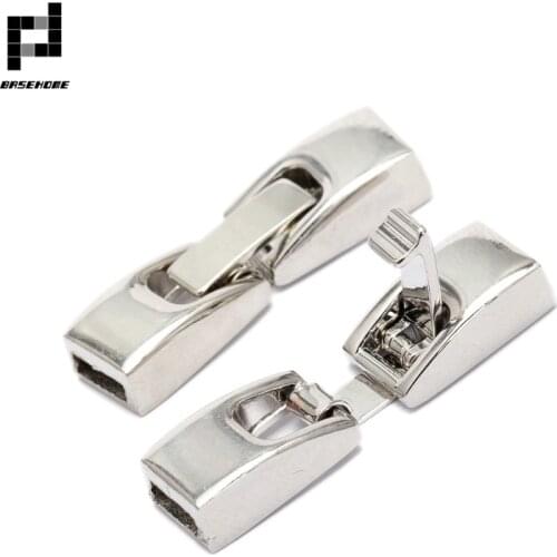 BASEHOME 5Sets/lot Bracelet Clasps 5x2mm Rectangle Hole Jewelry Connectors Fit Leather Cord DIY Bracelets Jewelry Making