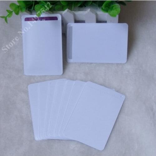 Free Shipping 10pcs Business Soft Plastic White Card Holder Double Slots PVC Card Protector ,Print Logo OEM Welcome