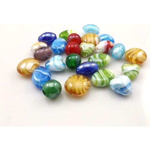 Free shipping electroplating glass beads, 100pcs mxed 20-30mm coloured glaze beads fit jewelry DIY, galvanized glass loose beads