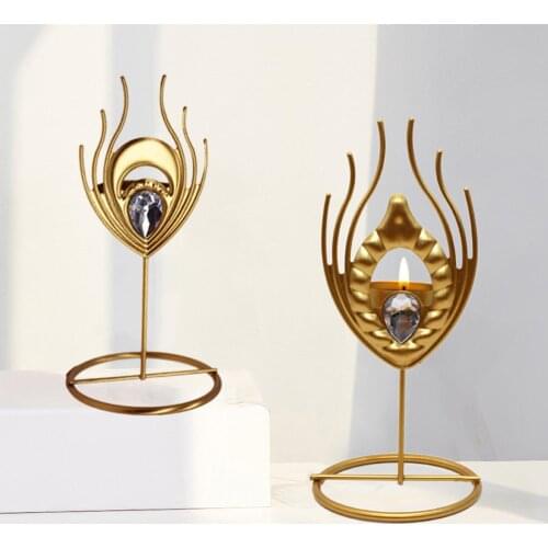 Large golden metal Incense Burners Portable Porcelain Censer Candlestick Holder Home house Yoga Studio