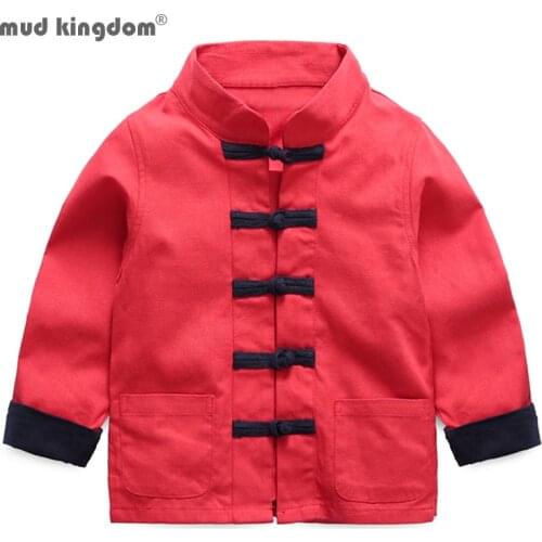 Mudkingdom Boys Dress Coats Chinese Costume Tang Button Outerwear Tops for Kids