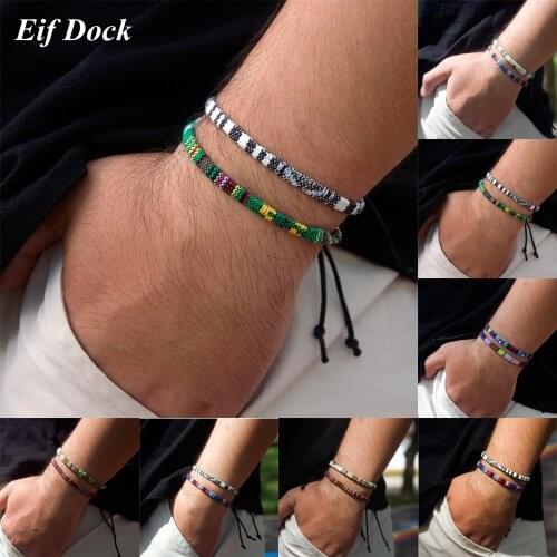 Eif Dock New Fashion Coloful Friendship Bracelet for Women Bohomian Handmade Braided Beach Jewelry Pulseras Femme