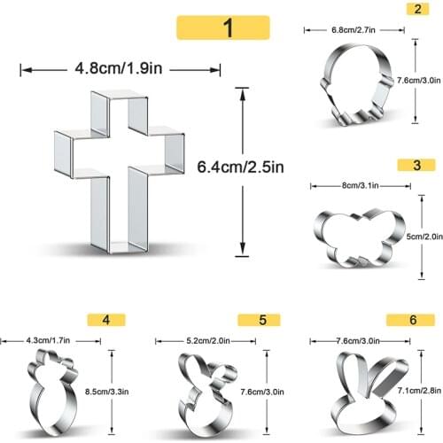 1 Pieces Stainless Steel Cookie Cutters Easter Biscuit Mold Rabbit Kitchen Cake Baking Pastry Tools