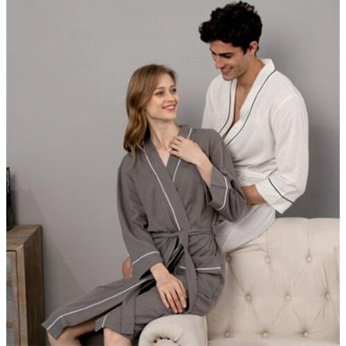 Bathrobe Thin Bathrobe Loose Pajamas Women Home Wear Moisture-wicking Clothing Bath Robe Silk Robes