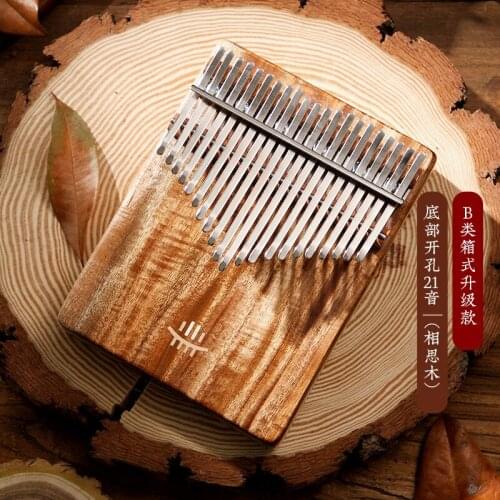 Hluru Kalimba 21 Keys Thumb Piano wooden Gecko Professional Kalimba bottom hole mbira Acacia Musical Instrument for beginner