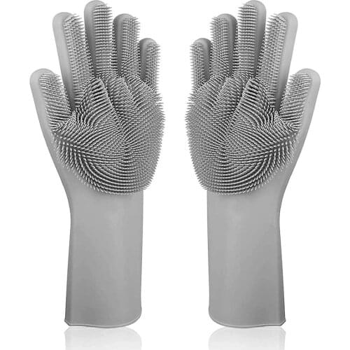 Dishwashing Cleaning Gloves Magic Silicone Rubber Sponge Glove Household Scrubber Kitchen Clean Tools Dropshipping Kitchen