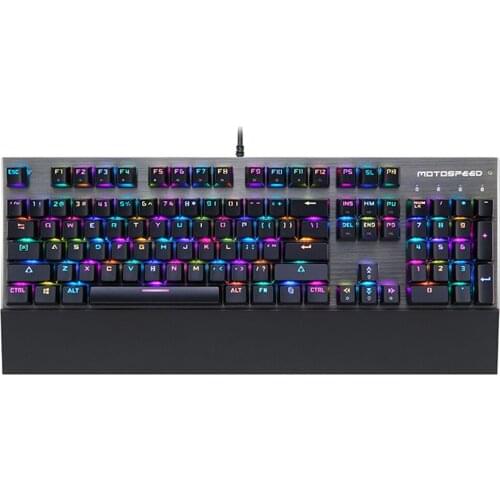 Motospeed CK108 104 Key Mechanical Keyboard Anti-Ghosting Gaming Keyboards With Palm Rest For Computer Gamer
