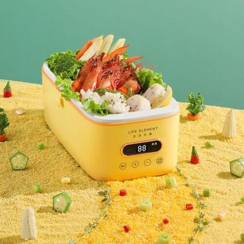 LIFE ELEMENT Electric Heating Sealing Lunch Box Portable Food Heater Rice Cooker 1L Bento Box With HD display screen 220V