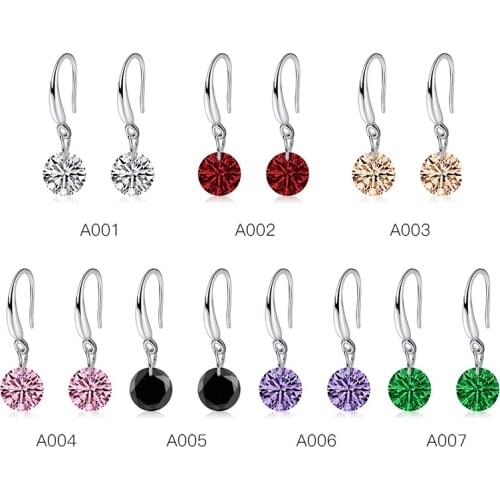 MISANANRYNE Fashion Cubic Zircon Earrings Colorful Crystal Rhinestone Dangle Drop Earrings For Women Wedding Jewelry Gift