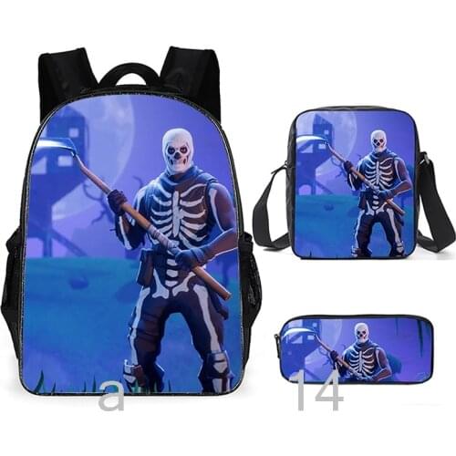 Fortnite birthday Printed School Bags Set Bookbags for Teen Boys Anime 3PCs/Set Primary Backpack with Shoulder Set Pencil Bag