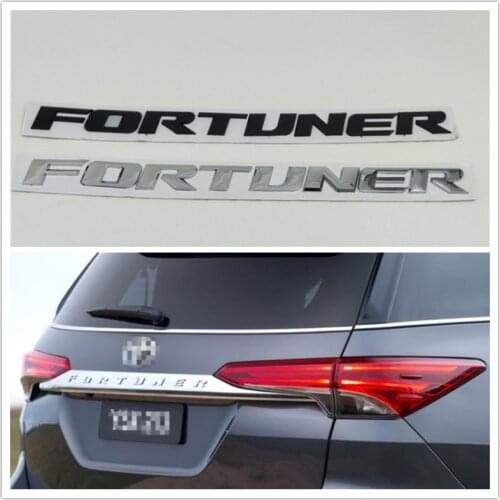 For Toyota Fortuner Tailgate Emblem Stickers Rear Tunk Logo Badge Decals