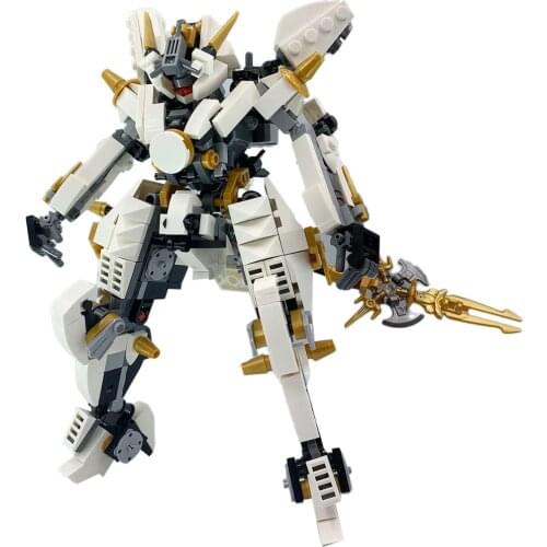 Customized)460Pcs MOC Mecha Series DIY Small Particle Simulation Building Block Kit
