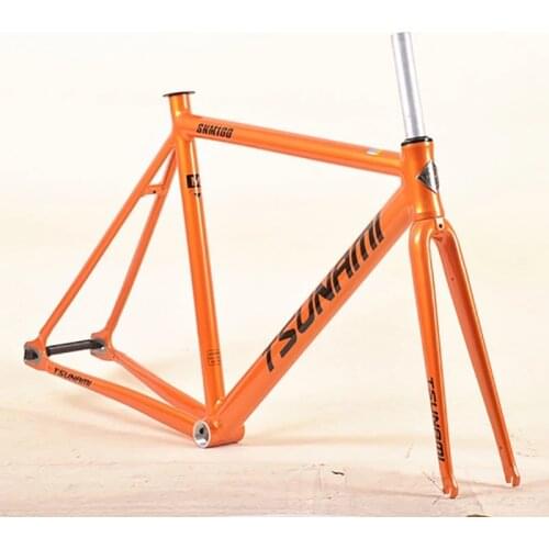 Fixie Bike Frame 2021 New Style Single Speed Fixed Gear Frameset Track Bicycle Frame For V-Brakes Aluminum Alloy 49cm 52cm