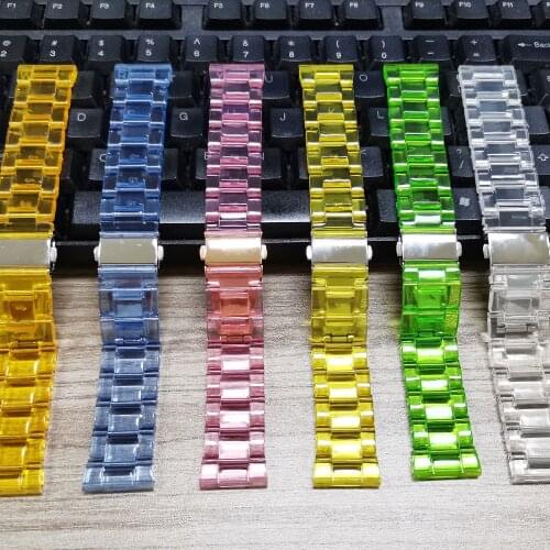 20mm 22mm Transparent Colors Resin Strap for Samsung Galaxy Watch 3 Band 41mm 45mm Bracelet Light Belt for Active 2 1 40mm 44mm