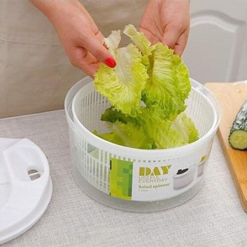 Vegetables Salad Spinner Lettuce Leaf Vegetable Dehydrator Greens Washer Dryer Drainer Crisper Strainer For Washing Drying Leafy