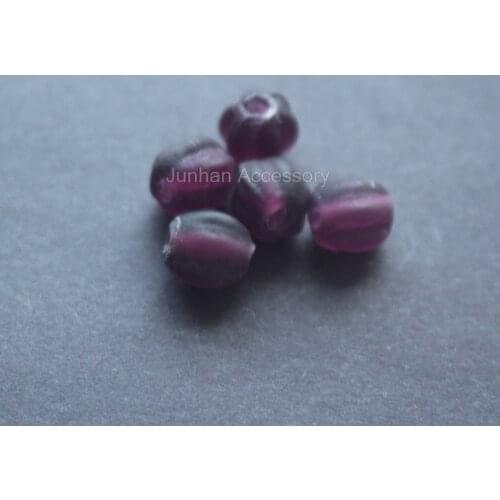 30Pieces /lot 8mm Glass lampwork beads pumpkin Beads Dark Purple Color for jewelry &DIY