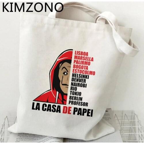 La Casa De Papel shopping bag bolso jute bag shopper shopping bag foldable ecobag sac toile