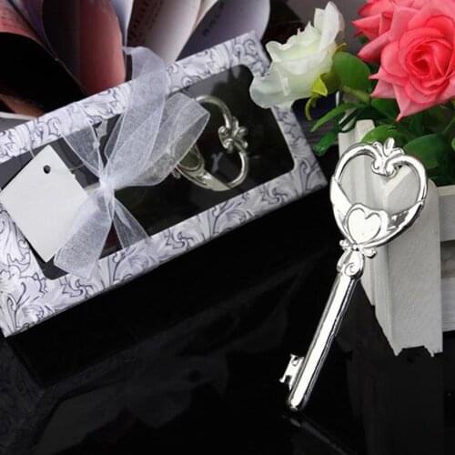 Victorian Style Key to My Heart Bottle Opener in Purple gift box wine sets Wedding gifts Party favors 100PCS/LOT Free shipping