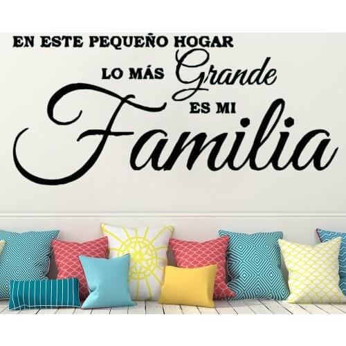 En Este Pequeno Hogar Family Spanish Quotes Phrase Vinyl Wall Decals Murals Home Decor Stickers Home Decoration Wallpaper DW8944