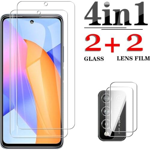 4in1 Protective Glass For Huawei honor 10x lite 10 9 c 8 a 20 s 30 i 9x lite Camera Screen Protector 20 pro 8x max 9a Glass Film