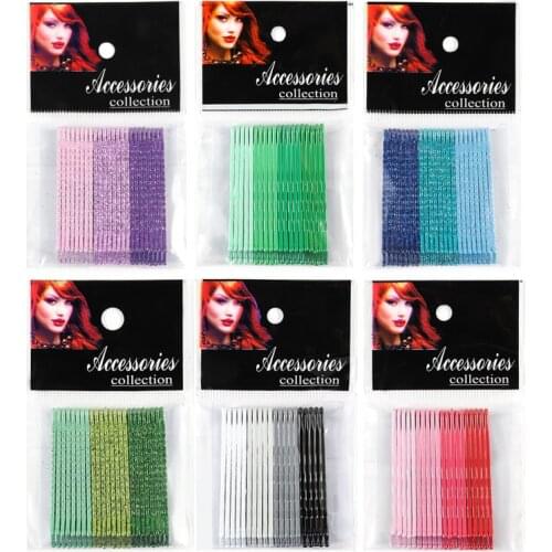 A Set Of Wave Barrette One Word Clips Multicolor Candy Gradient Colors BB Clip Hairpin Women Ins Korean Hair Jewelry Accessory