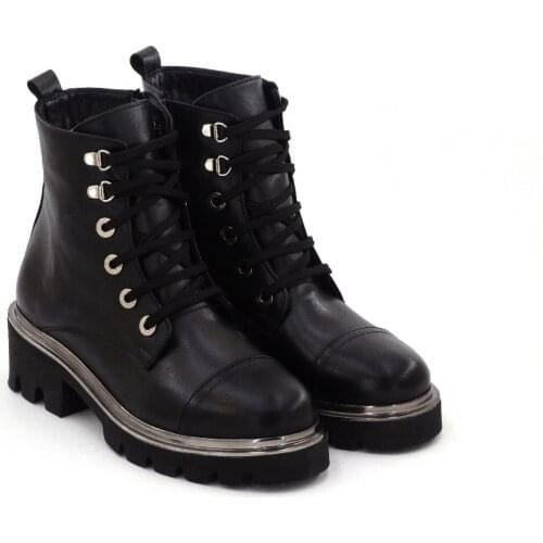 Womens Genuine Leather Boots 2020 Autumn Winter Fashion High Quality Ultra Comfort Made in Turkey