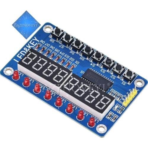 1PCS TM1638 Module Key Display For AVR Arduino New 8-Bit Digital LED Tube 8-Bit WAVGAT