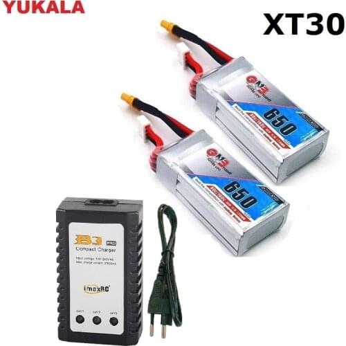 11.1v 650mAh 80C/160C 3S Lipo battery with Charger XT30 XT60 for FPV Racing Drone 4 axis UAV RC Quadcopter RC Drone 650mah 11.1v