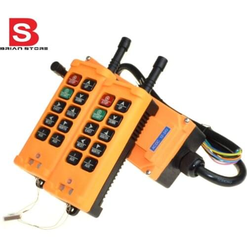 2 Transmitters 10 Channels 1 Speed Hoist Crane Truck Remote Control System guindaste de controle remoto